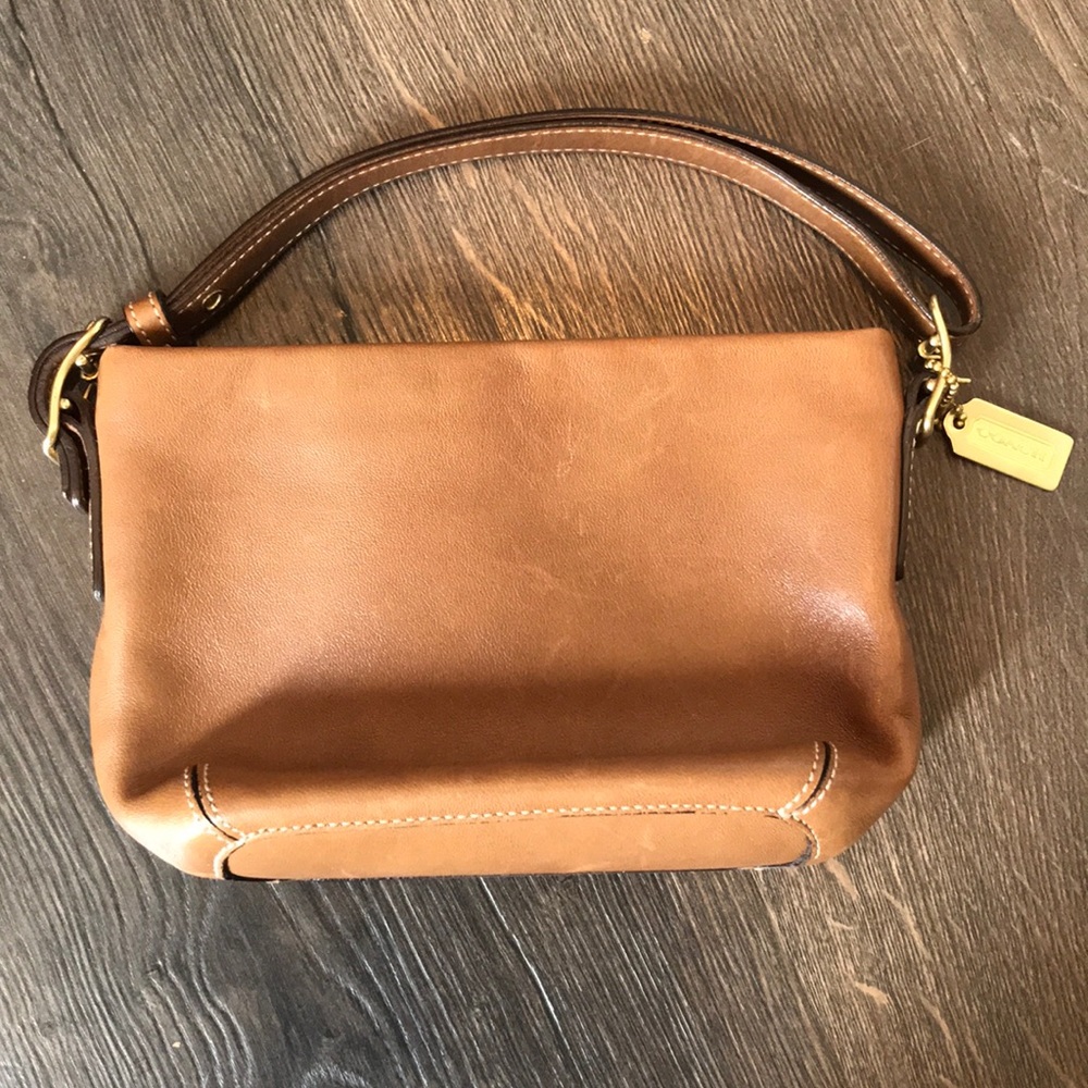 Leather coach purse